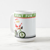 クリスマス サイクリング ホリデー コーヒーマグカップ (正面左)