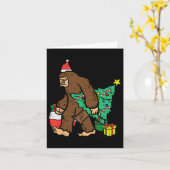 クリスマス サスカッチ ビッグフット クリスマス 子供 メンズ レディース あなた カード (黄色い花)