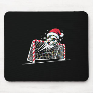 クリスマス サッカーゴール ビル ライト サンタ Xmas キッズ マウスパッド