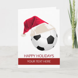 クリスマス サッカーボール サンタハット グリーティングカード