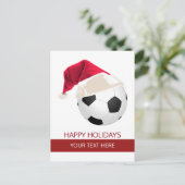 クリスマス サッカー サンタハット ポストカード (スタンド正面)