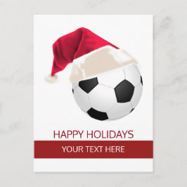 クリスマス サッカー サンタハット ポストカード