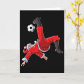 クリスマス サッカー サンタ 楽しい 自転車 キック カード (黄色い花)