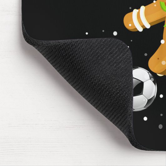 クリスマス サッカー フットボール ジンジャーブレッド プレーヤー マウスパッド (コーナー)