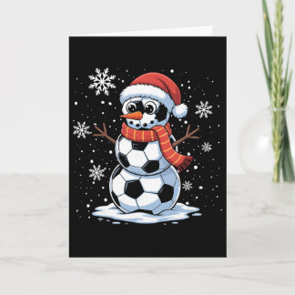 クリスマス サッカー 雪だるま クリスマス 女性 男性 子供用 カード