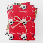 クリスマス・サッパーソナライズされたカー・サンタ   ワラ ラッピングペーパーシート (インサイチュ)