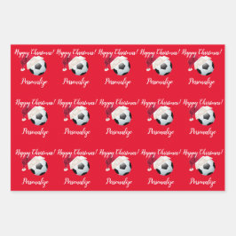 クリスマス・サッパーソナライズされたカー・サンタ   ワラ ラッピングペーパーシート