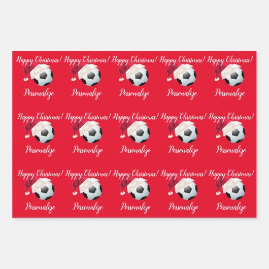 クリスマス・サッパーソナライズされたカー・サンタ   ワラ ラッピングペーパーシート (正面)