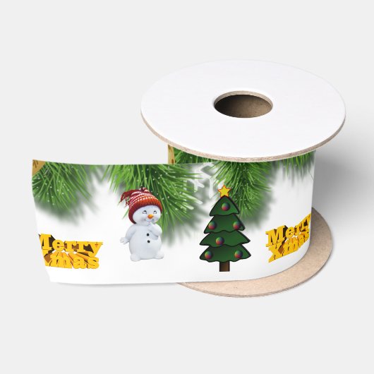 クリスマス サテンリボン (リール)