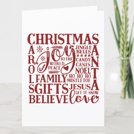 クリスマス·サブウェイ·アート|おもしろいミニマシンプルリスト シーズンカード