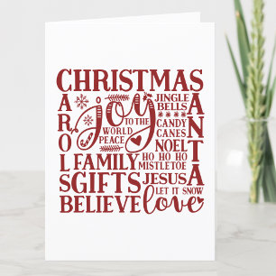 クリスマス·サブウェイ·アート おもしろいミニマシンプルリスト シーズンカード