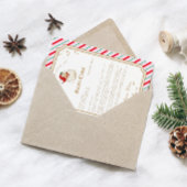 クリスマス サンタからのフェスティブなストライプの手紙 招待状