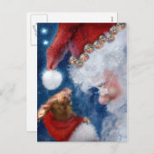 クリスマス・サンタが動物を愛する シーズンポストカード (正面/裏面)