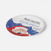 クリスマス・サンタさん ペーパープレート (アングル)