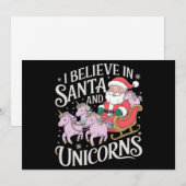 クリスマス サンタとユニコーンを信じる クリスマス (正面/裏面)