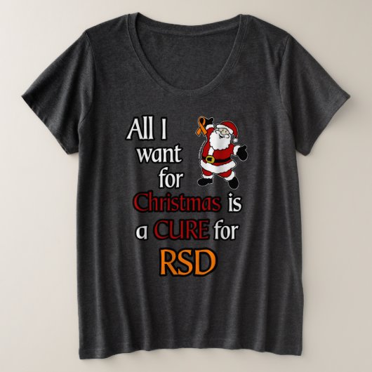 クリスマス/サンタに欲しいもの…RSD プラスサイズTシャツ (デザイン正面)