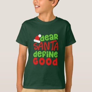 クリスマス: サンタのおもしろいな発言。 真面目 Tシャツ