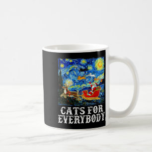 クリスマス サンタのそり ネコ みんなのための星空N コーヒーマグカップ