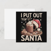 クリスマス サンタのために牛乳とコーヒーを出す 面白い (正面/裏面)