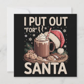クリスマス サンタのために牛乳とコーヒーを出す 面白い (正面)