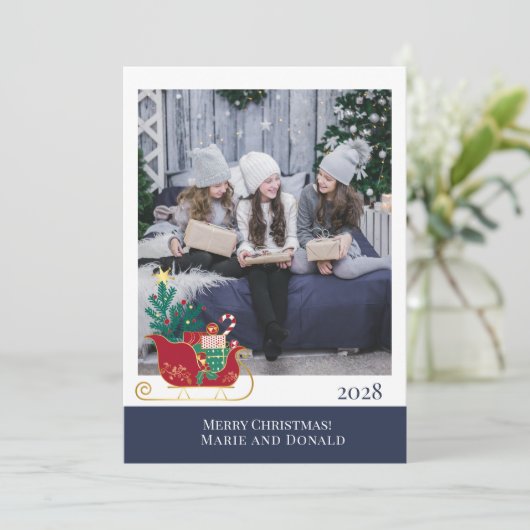 クリスマス サンタのスレイ あなただけの写真を飾ろう (スタンド正面)