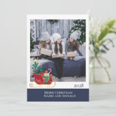 クリスマス サンタのスレイ オリジナル写真を追加 (スタンド正面)