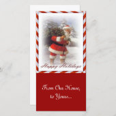 クリスマス・サンタの家からサンタ シーズンカード (正面/裏面)