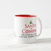 クリスマス | サンタイ来ズ | おもしろマグカップ ツートーンマグカップ (正面右)
