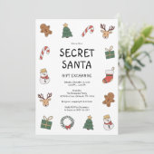 クリスマス サンタギフト交換パーティー 招待状 (スタンド正面)