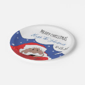 クリスマス・サンタクロースが言う ペーパープレート (アングル)