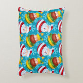 クリスマス・サンタクロースとスノーフレークの友人 アクセントクッション (正面(垂直))