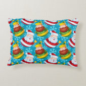 クリスマス・サンタクロースとスノーフレークの友人 アクセントクッション (裏面)