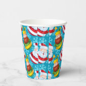 クリスマス・サンタクロースとスノーフレークの友人 紙コップ (右)