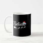 クリスマス - サンタクロースを信じる コーヒーマグカップ (左)