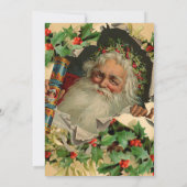 クリスマス サンタクロース アンティーク クラシック 招待状 (裏面)