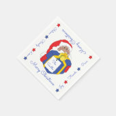 クリスマス・サンタクロース・オブ・カラー スタンダードカクテルナプキン (角)
