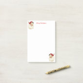 クリスマス・サンタクロース・オン・ホワイト ポストイット (デスク上)