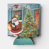 クリスマス サンタクロース オーダーメイド 名前 背丈 缶クーラー (正面)