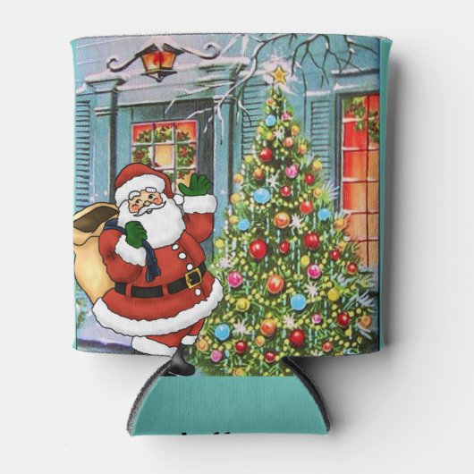 クリスマス サンタクロース オーダーメイド 名前 背丈 缶クーラー (正面)