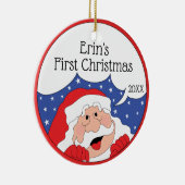 クリスマス・サンタクロース…オーナメントパーソナライズ セラミックオーナメント (右)