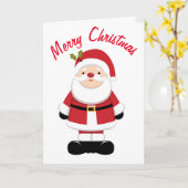 クリスマス サンタクロース カード (黄色い花)