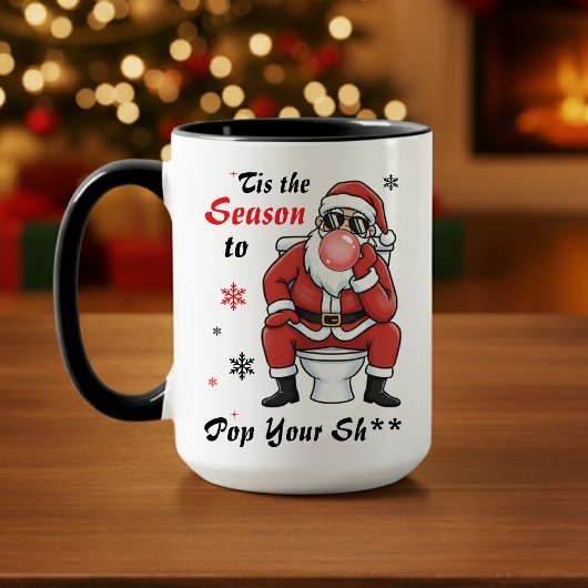 クリスマス サンタクロース サングラス おもしろいいたずら マグカップ