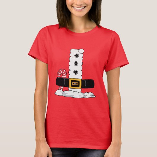 クリスマス サンタクロース スーツ プレゼント Tシャツ (正面)