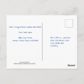 クリスマス サンタクロース トナカイ オーダーメイド テキスト ポストカード (裏面)