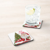 クリスマス サンタクロース ハード プラスチック コースター (右側)