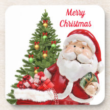 クリスマス サンタクロース ハード プラスチック コースター