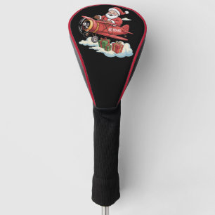 クリスマス サンタクロース パイロット 飛行機 ギフト ゴルフヘッドカバー