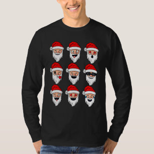 クリスマス サンタクロース フェイス 男の子 女の子 子供 Xmas Tシャツ