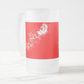 クリスマス：サンタクロース –  フロストグラスビールジョッキ (正面左)