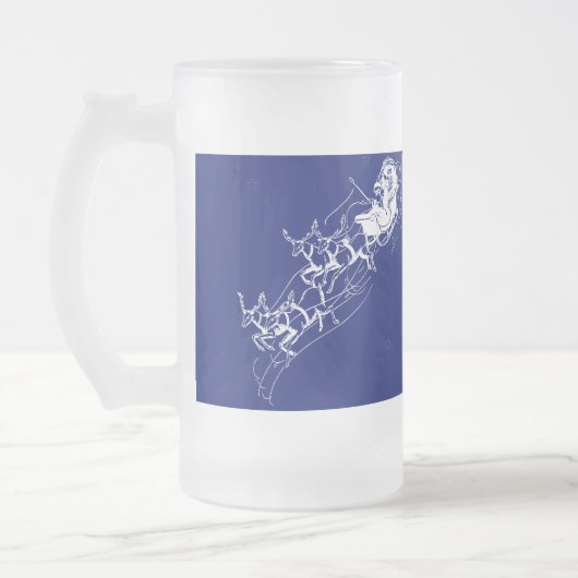 クリスマス：サンタクロース –  フロストグラスビールジョッキ (左)